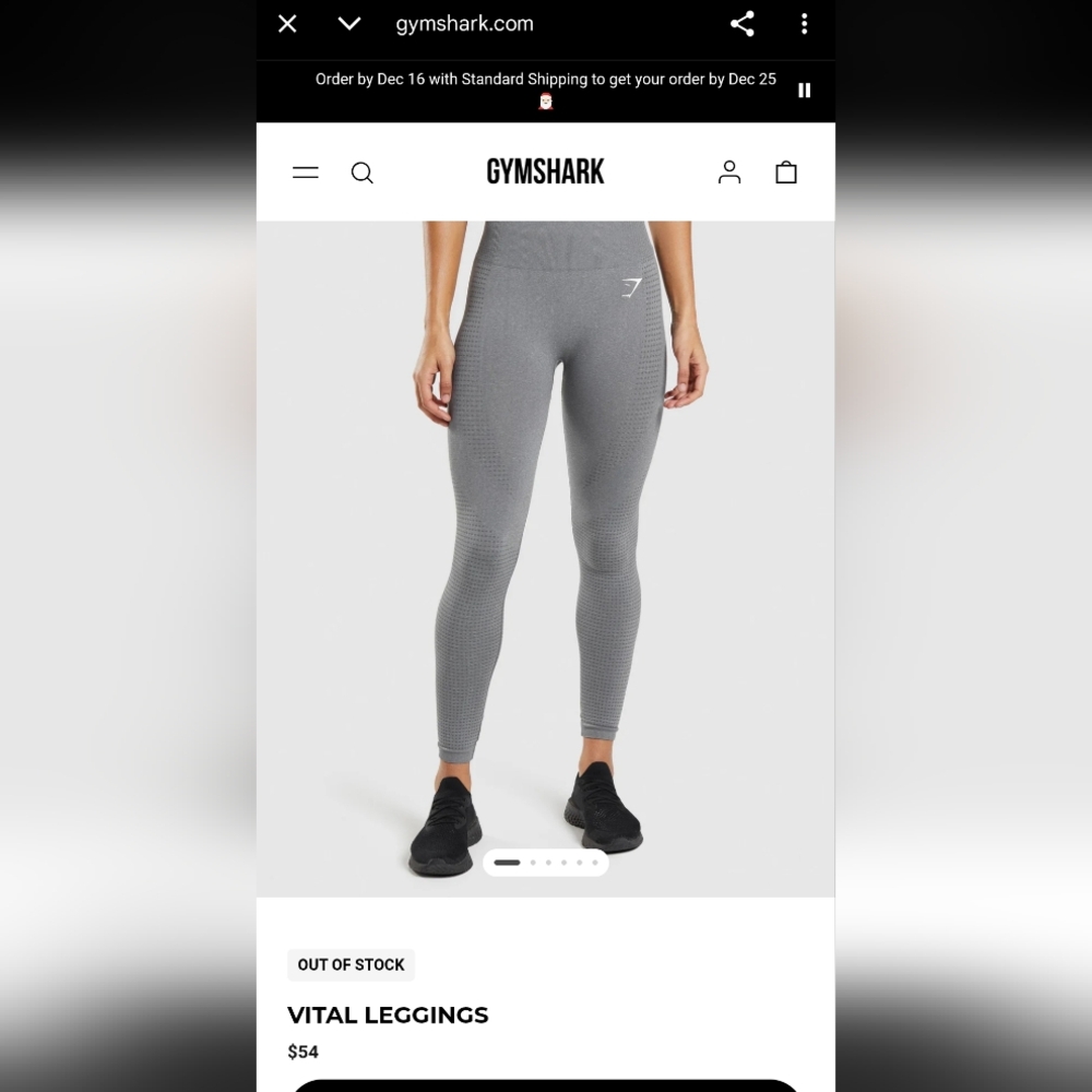 Gymshark Charcoal Vital Leggings
